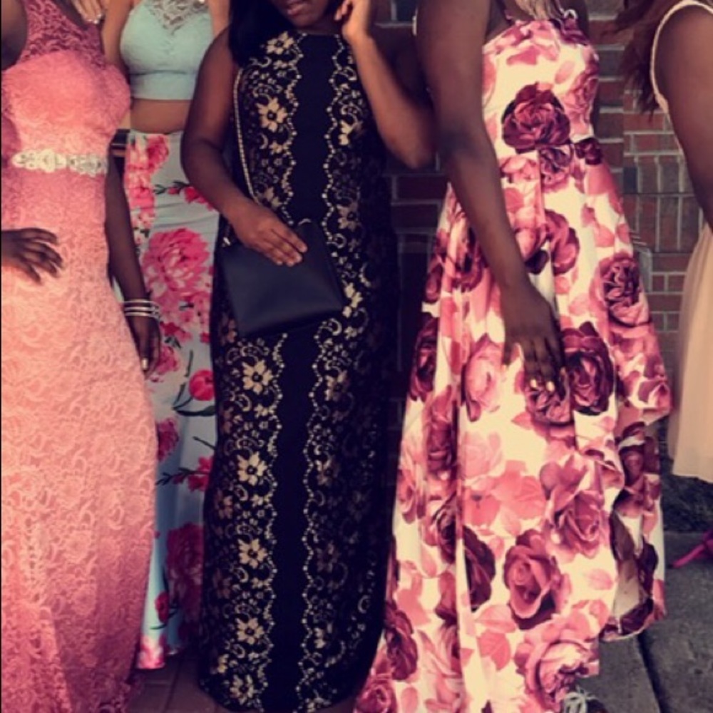 Black & Gold Prom Dress